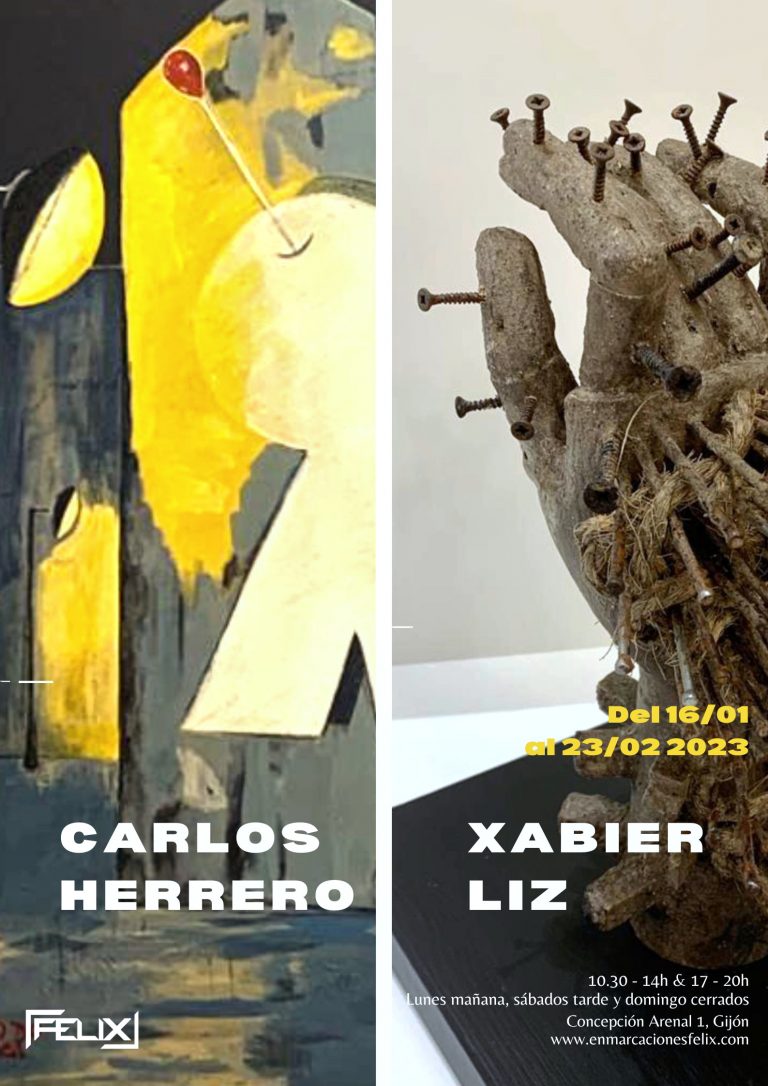Arte Contemporaneo en Galeria Felix, Asturias en España. Obras de Xabier Liz y Carlos Herrero.